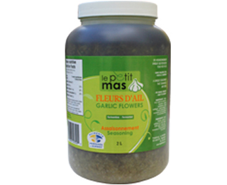 Fermented garlic scapes in oil - 2 kg - Organic and Conventional - Le Petit Mas - Fermented garlic scapes - Organic fermented garlic scape Quebec-grown (Canada) - Stock-up and buy organic Quebec-grown (Canadian) garlic, organic fermented garlic scapes, dried quebec-grown (canadian) garlic, dried quebec-grown (canadian) garlic scapes, 