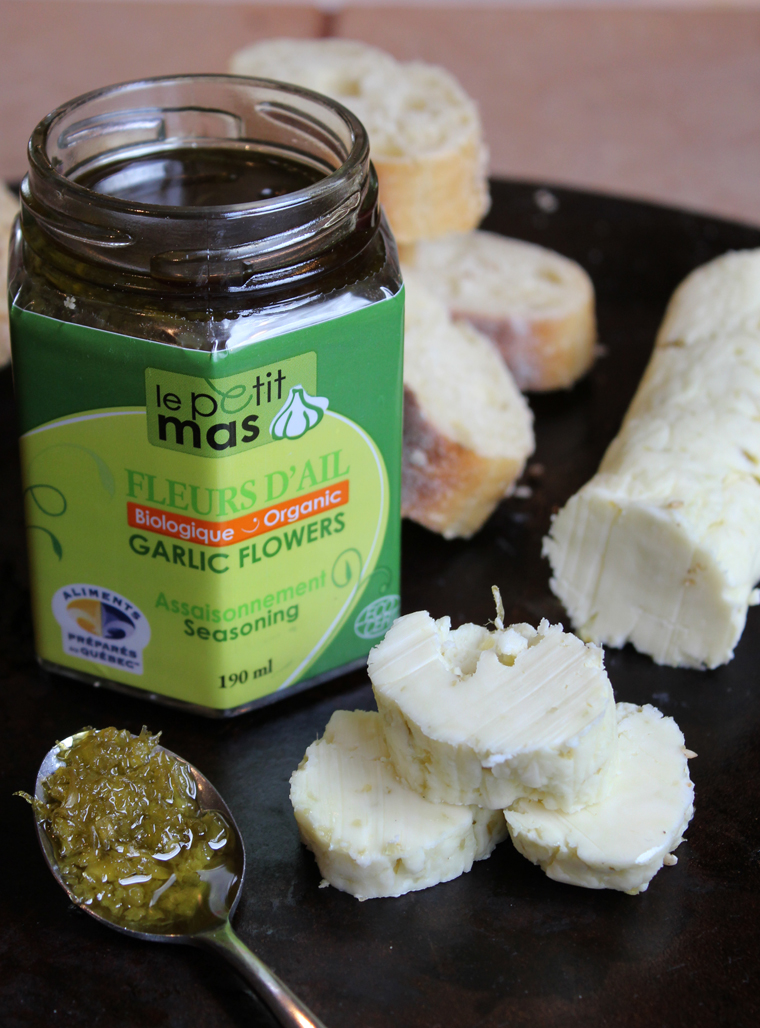Recipe - Garlic scape butter - - Recipes with fermented garlic scapes – Le Petit Mas organic garlic and garlic scape farm in Quebec (Canada)